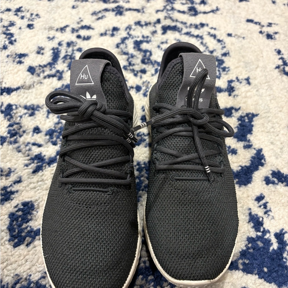 Pharrell Williams x Adidas HU Tennis Shoes Black/White